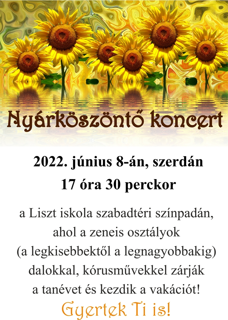Nyárköszöntő koncert meghívó